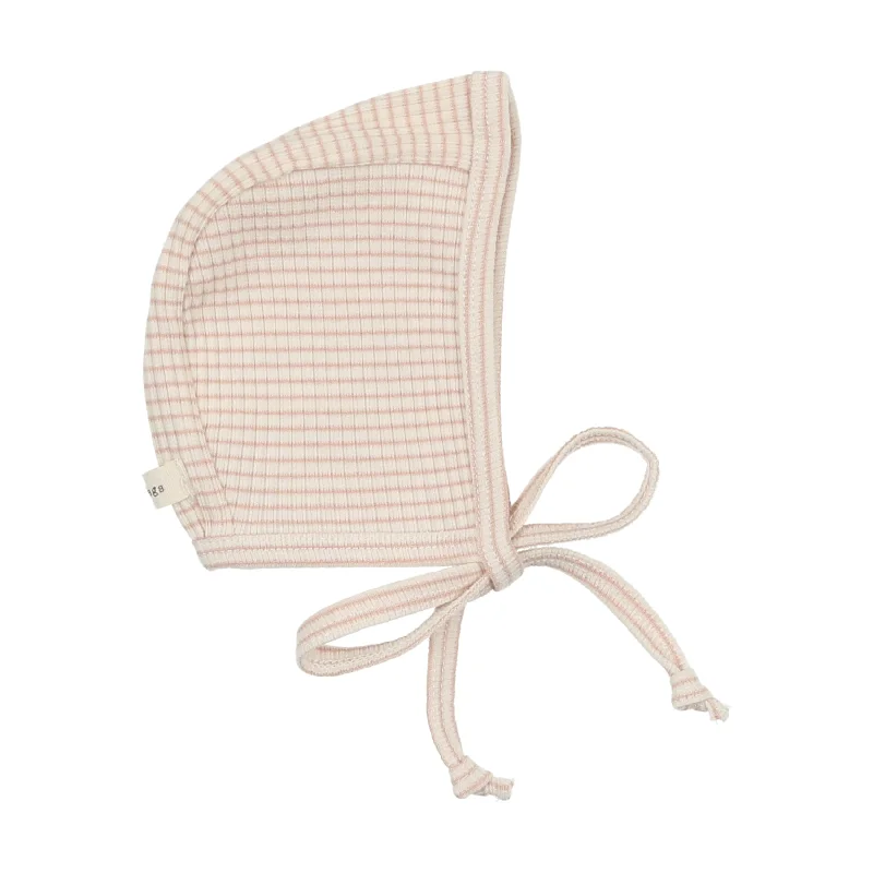 Lil Legs Ribbed Bonnet - Pink Stripe