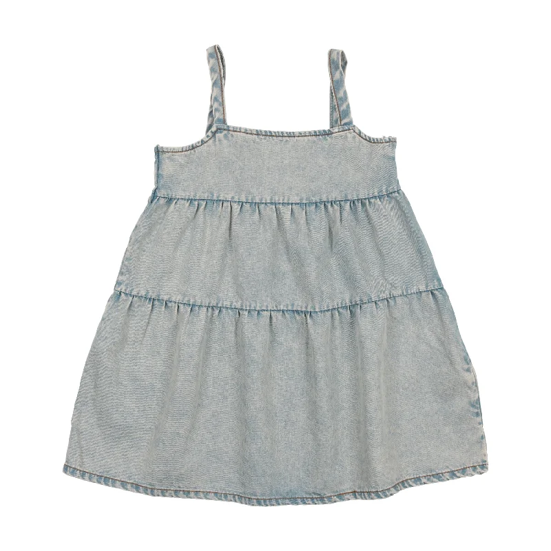 Lil Legs Tiered Jumper - Stone Wash