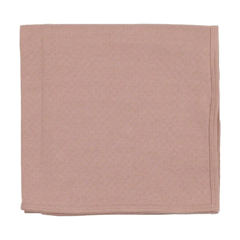 Lilette Dotted Pointelle Blanket - Mauve